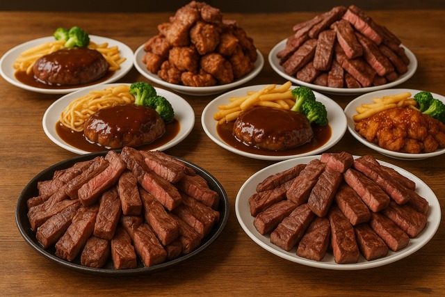 steak-hamburger-feast