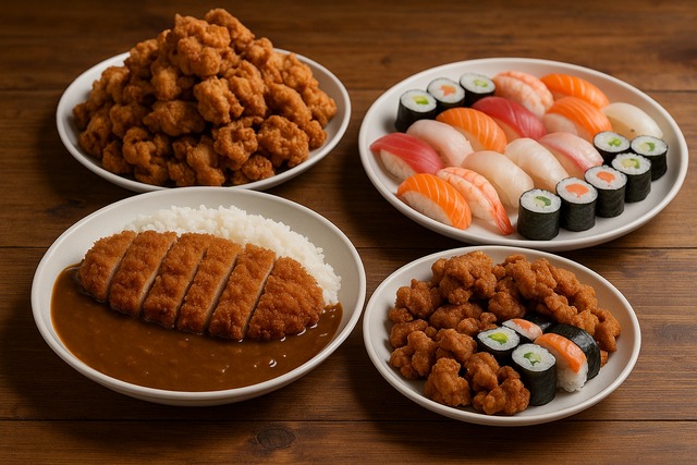 sushi-karaage-curry
