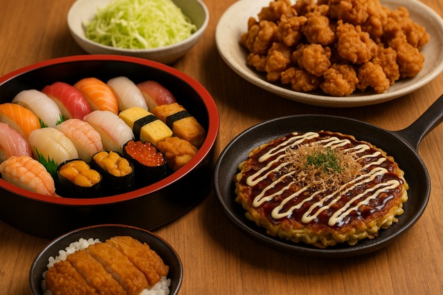 sushi-okonomiyaki-karaage